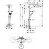 Купить Черная душевая система Hansgrohe 27633670 Raindance Select S Showerpipe 240 1jet P с термостатом в Киеве vannaja.kiev.ua