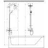 Купити Душова система Hansgrohe з виливом 27687000 Croma E Showerpipe 280 1jet 27687 для ванної з тропічний душ, хром в Києві vannaja.kiev.ua