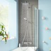 Купити Душова система Hansgrohe з виливом 27687000 Croma E Showerpipe 280 1jet 27687 для ванної з тропічний душ, хром в Києві vannaja.kiev.ua