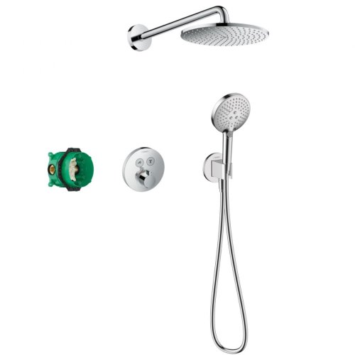 Купить Душевая система Hansgrohe Raindance S 240 с термостатом PowderRain, хром (27951000) в Киеве vannaja.kiev.ua