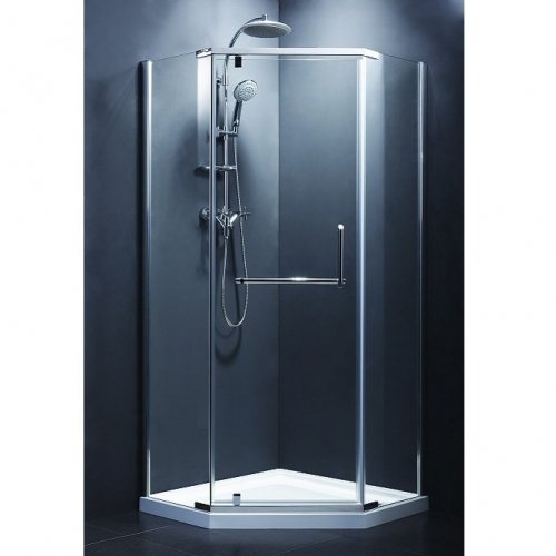 Купити FEN0223 COMFORT Кабіна душова, п'ятикут. 100х100, без піддона, скло прозоре в Києві vannaja.kiev.ua