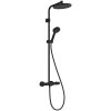 Купить черная матовая душевая система Hansgrohe Activera S 240 1jet EcoSmart Ecostat Fine Varia, Matt Black 28078670 в Киеве vannaja.kiev.ua