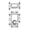 Купить Черный матовый Держатель ручного душа Hansgrohe 28387670 Porter E в Киеве vannaja.kiev.ua