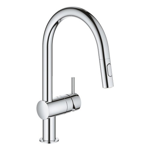 Змішувач для кухні з висувним виливом Grohe Minta 30348001 Купити Змішувач для кухні з висувним виливом Grohe Minta 30348001 в Києві vannaja.kiev.ua