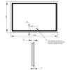 Купить зеркало с антизапотеванием ванна Qtap Mideya 1200х800 (DC-F613) с LED-подсветкой QT2078F613W сенсорный выключатель, с часами, регулятор яркости в Киеве vannaja.kiev.ua