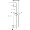 Купить Штанга для душа Hansgrohe Unica S Puro 90 см Brushed Black (28631340) в Киеве vannaja.kiev.ua