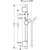 Купить Черная Штанга для душа Hansgrohe Unica S Puro 65 см Matt Black 28632670 в Киеве vannaja.kiev.ua
