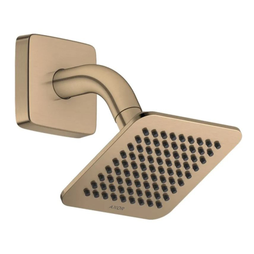 Купить Верхний душ Axor Citterio C 120x120 1jet EcoSmart с настенным кронштейном, Brushed Bronze (28810140) в Киеве vannaja.kiev.ua