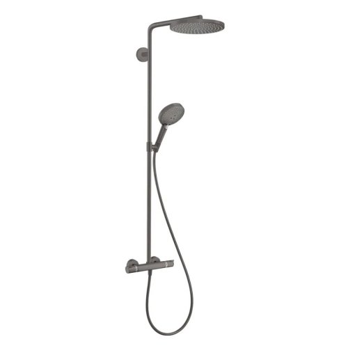 Купить Душевая система Hansgrohe Raindance S 240 EcoSmart PowderRain 2jet с термостатом, Brushed Black Chrom (28823340) в Киеве vannaja.kiev.ua