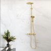 Купить Душевая система Hansgrohe Raindance S 240 EcoSmart PowderRain 2jet з термостатом, Polished Gold Optic (28823990) в Киеве vannaja.kiev.ua