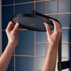 Купить черный матовый душ в ванную с термостатом тропический Hansgrohe 28871670 Activera S система Showerpipe 240 1jet EcoSmart Ecostat Fine в Киеве vannaja.kiev.ua