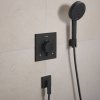 Купить Шланговое подключение Hansgrohe FixFit Fine E 28883670 с обратным клапаном, черный матовый Matt Black в Киеве vannaja.kiev.ua