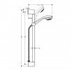 Купить Купить в Киеве Набор смесителей hansgrohe для ванны 3 в 1 Novus 71040112 хром однорычажный душевая лейка 85 мм 2 режима в Киеве vannaja.kiev.ua