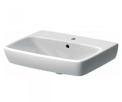 Купить Geberit 500290011 раковина прямоугольная Selnova Square 55см белый  глянец 500.290.01.1 в Киеве vannaja.kiev.ua