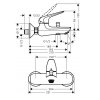 Купить Купить в Киеве Набор смесителей hansgrohe для ванны 3 в 1 Novus 71040112 хром однорычажный душевая лейка 85 мм 2 режима в Киеве vannaja.kiev.ua