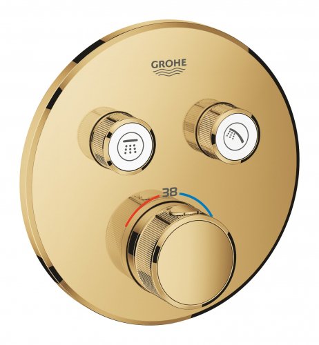 Купить Золотой термостат скрытого монтажа на 2 потребителя Grohe Grohtherm SmartControl 29119GL0 в Киеве vannaja.kiev.ua