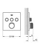 Смеситель скрытого монтажа на 3 потребителя Grohe Grohtherm SmartControl 29126GN0 Купить Смеситель скрытого монтажа на 3 потребителя Grohe Grohtherm SmartControl 29126GN0 в Киеве vannaja.kiev.ua