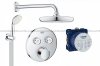 Купити Вбудована душова система Grohe 29145000 + 26411000 + 35600000 + 26406001 SmartControl термостат Верхній душ 210 мм в Києві vannaja.kiev.ua
