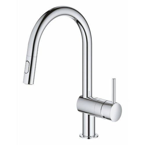 Змішувач для кухні з висувним виливом Grohe Minta 32321002 Купити Змішувач для кухні з висувним виливом Grohe Minta 32321002 в Києві vannaja.kiev.ua