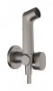 Купить душ для гигиены 29232340 гигиенический душ со смесителем Hansgrohe Bidette 1jet S, внешняя часть, шлифованный чёрный хром в Киеве vannaja.kiev.ua