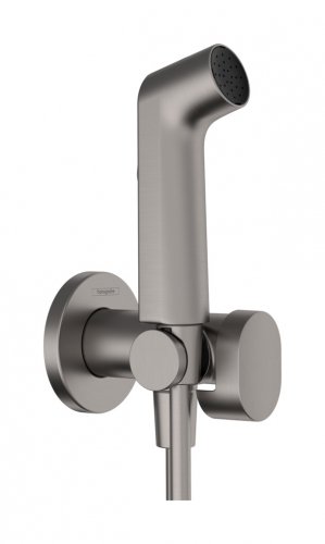 Купить душ для гигиены 29232340 гигиенический душ со смесителем Hansgrohe Bidette 1jet S, внешняя часть, шлифованный чёрный хром в Киеве vannaja.kiev.ua