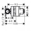 Купить 29235180 Hansgrohe Корпус скрытого монтажа для гигиенических душевых наборов внутренняя часть в Киеве vannaja.kiev.ua