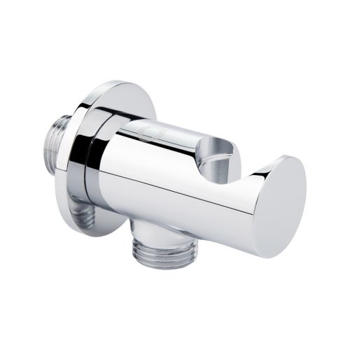Подключение с держателем для шланга Qtap Spojeni округлое QTCRMBH030 Chrome Купить Подключение с держателем для шланга Qtap Spojeni округлое QTCRMBH030 Chrome в Киеве vannaja.kiev.ua