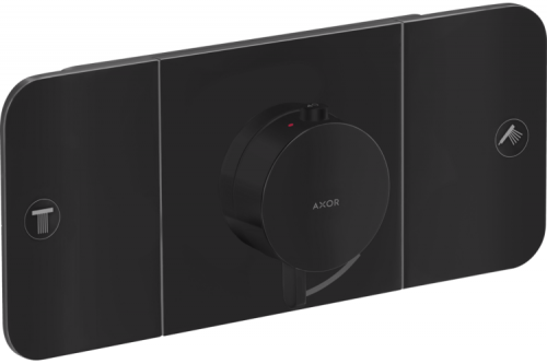 Купить Термостат скрытого монтажа Axor One на 2 функции черный матовый 45712670 для душа в Киеве vannaja.kiev.ua