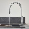 Купить 72801000 Высокий однорычажный Смеситель hansgrohe Talis M54 для кухонной мойки с выдвижным душем хром с доставкой в Киеве vannaja.kiev.ua