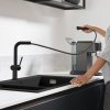 Шикарный Смеситель для кухни 72808670 черный матовый Hansgrohe Talis M54 с выдвижным изливом однорычажный высокий Купить Шикарный Смеситель для кухни 72808670 черный матовый Hansgrohe Talis M54 с выдвижным изливом однорычажный высокий в Киеве vannaja.kiev.ua