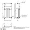 Купить Devon&Devon 2PRH3CR Armonia 3 Полотенцесушитель Водяной Настенный 425X980 мм Поверхность: хром Италия в Киеве vannaja.kiev.ua