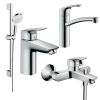 Купить Набор hansgrohe 20200012 смесителей для ванны 4 в 1 и кухни хром однорычажный купить недорого Logis/Focus в Киеве vannaja.kiev.ua
