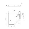 пятиугольный акриловый Душевой поддон Qtap Diamond 301112 100x100x12 см + сифон + ножки диаметр слива 90 мм Купить пятиугольный акриловый Душевой поддон Qtap Diamond 301112 100x100x12 см + сифон + ножки диаметр слива 90 мм в Киеве vannaja.kiev.ua