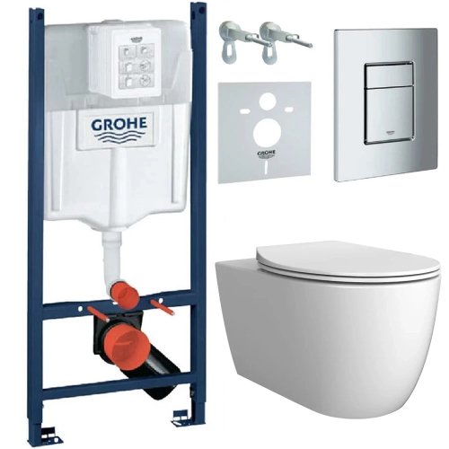инсталляция Grohe с унитазом Devit 3020155 + UA3873200A Acqua встроенный комплект Rapid SL 4 в 1 с клавишей Skate Cosmopolitan хром, туалет безободковый с сиденьем soft-close Купить инсталляция Grohe с унитазом Devit 3020155 + UA3873200A Acqua встроенный комплект Rapid SL 4 в 1 с клавишей Skate Cosmopolitan хром, туалет безободковый с сиденьем soft-close в Киеве vannaja.kiev.ua