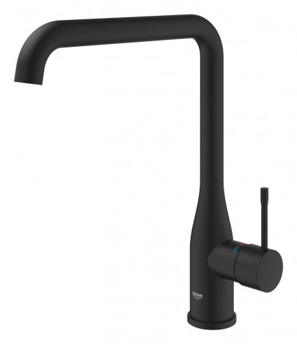 Купить grohe черный матовый кухонный смеситель 30505KF0 Essence L высокий кран поворотный в Киеве vannaja.kiev.ua