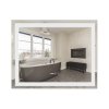 Купить Зеркало Qtap Mideya 1000x800 (DC-F614) с LED-подсветкой и антизапотеванием QT2078F614W сенсорный выключатель, с часами, регулятор яркости в Киеве vannaja.kiev.ua