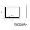 Купить Зеркало Qtap Mideya 1000х800 (DC-F910) с LED-подсветкой и антизапотеванием QT2078F910W часы, сенсорный выключатель в Киеве vannaja.kiev.ua
