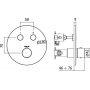Купити Термостат настінний CPT018CR для душу Paffoni Compact box прихованого монтажу 2 функції хром в Києві vannaja.kiev.ua
