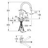 Купити Висувна лійка кухонний кран Grohe 31481001 Eurosmart Cosmopolitan змішувач для кухні з висувним виливом на 2 режима, хромований в Києві vannaja.kiev.ua