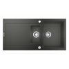 Купити Мийка для кухні 100 см з крилом Grohe 31646AT0 K500 з 1,5 чашею сірий граніт в Києві vannaja.kiev.ua