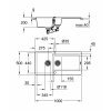 Купити Мийка для кухні 100 см з крилом Grohe 31646AT0 K500 з 1,5 чашею сірий граніт в Києві vannaja.kiev.ua