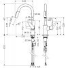 Купити Hansgrohe чорний змішувач 31815670 Кухонний Focus 240 з витяжним душем матовий в Києві vannaja.kiev.ua