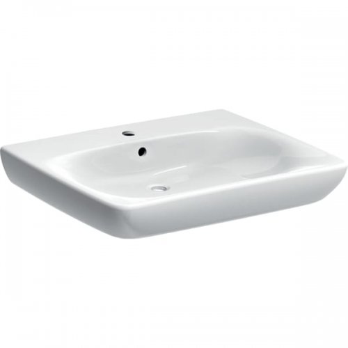 Купить Раковина Geberit 500.292.01.1 Selnova Comfort 65 см для лиц с ограниченными физическими возможностями с 1 отверстием под смеситель и переливом белый глянец 500292011 в Киеве vannaja.kiev.ua