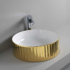 Керамічна раковина 44 см Artceram Millerighe, white glossy / gold bicolor (OSL010 01; 56) Купити Керамічна раковина 44 см Artceram Millerighe, white glossy / gold bicolor (OSL010 01; 56) в Києві vannaja.kiev.ua