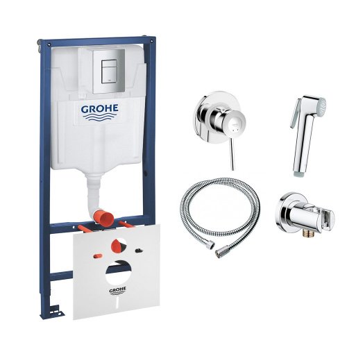 Комплект Grohe инсталляция Rapid SL 38772001 + набор для гигиенического душа со смесителем BauClassic 111048 Купить Комплект Grohe инсталляция Rapid SL 38772001 + набор для гигиенического душа со смесителем BauClassic 111048 в Киеве vannaja.kiev.ua