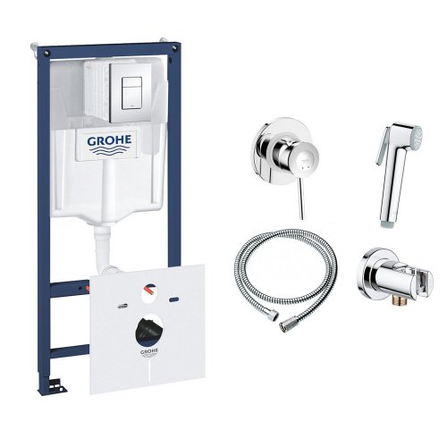Комплект Grohe инсталляция Rapid SL 38827000 + набор для гигиенического душа со смесителем BauClassic 111048 Купить Комплект Grohe инсталляция Rapid SL 38827000 + набор для гигиенического душа со смесителем BauClassic 111048 в Киеве vannaja.kiev.ua