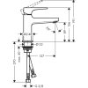 Купити Hansgrohe 32500000 Metropol 32500 Змішувач для раковини 100 надійний виробник із донним клапаном, хром в Києві vannaja.kiev.ua