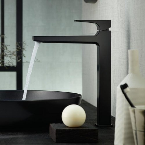 Hansgrohe 32512670 Metropol Смеситель для раковини із зливним клапаном Push-Open чорний матовий Купити Hansgrohe 32512670 Metropol Смеситель для раковини із зливним клапаном Push-Open чорний матовий в Києві vannaja.kiev.ua