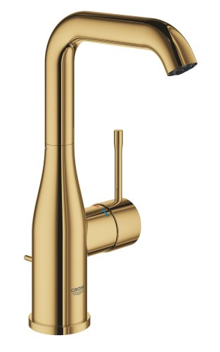 Золотой кран смеситель для раковины поверотный излив L-размера Grohe Essence New 32628GL1 с донным клапаном (холодный рассвет) Купить Золотой кран смеситель для раковины поверотный излив L-размера Grohe Essence New 32628GL1 с донным клапаном (холодный рассвет) в Киеве vannaja.kiev.ua