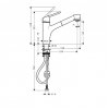 Купить Hansgrohe 32850000 Status 32850 Смеситель для Кухни с Выдвижным Душем Однорычажный цвет хром в Киеве vannaja.kiev.ua